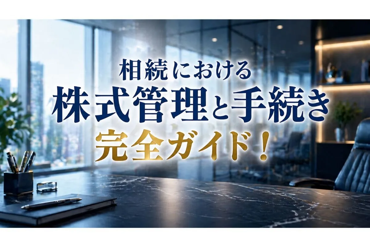 相続における株式管理と手続き完全ガイド!名義変更から評価・売却などを解説
